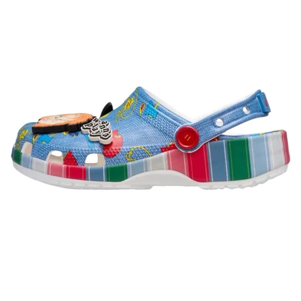 Crocs Chucky Classic Clogs Mens Size‎ 12 Blue Halloween Horror Slip On Shoes